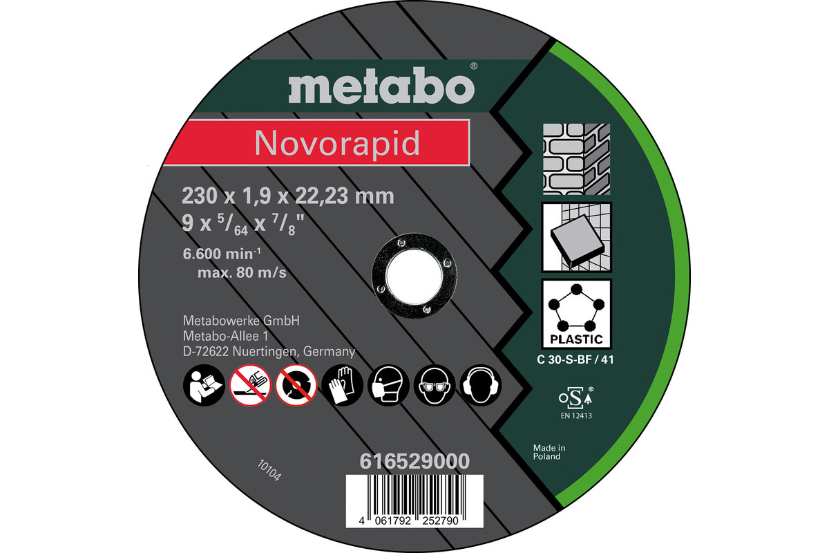 Novorapid 230x1,9x22,2 Universal, TF41 - METABO - 616529000