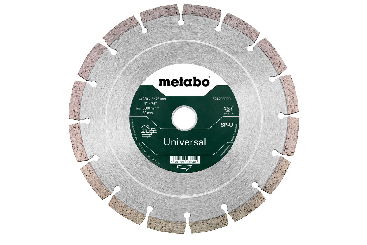 Meule de tronçonnage diamantée - SP - U, 230x22,23mm / B - METABO - 624298000