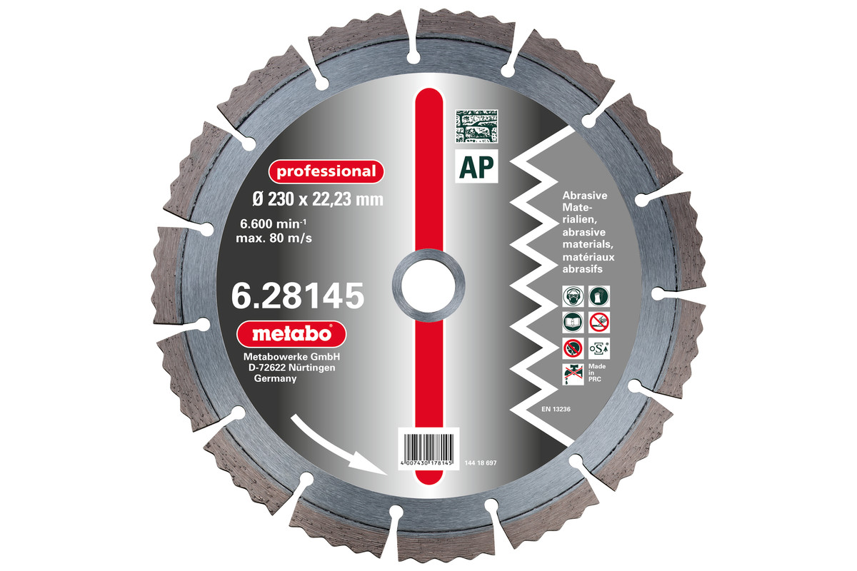 Meule de tronçonnage diamantée, 230 x 2,5 x 22,23 mm, 