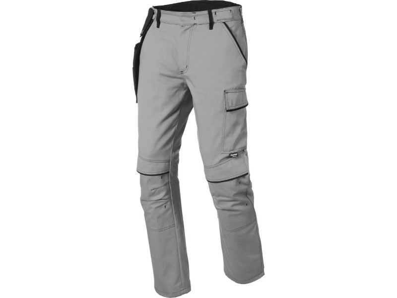 Pantalon de travail 100% coton 280 g/m² gris PIONIER - 65401