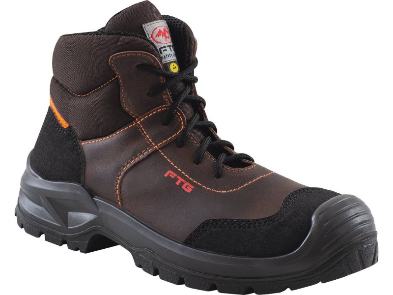 CHAUSSURE DE SECURITE HAUTE T39 – S3 – CUIR MARRON - FTG - 65703