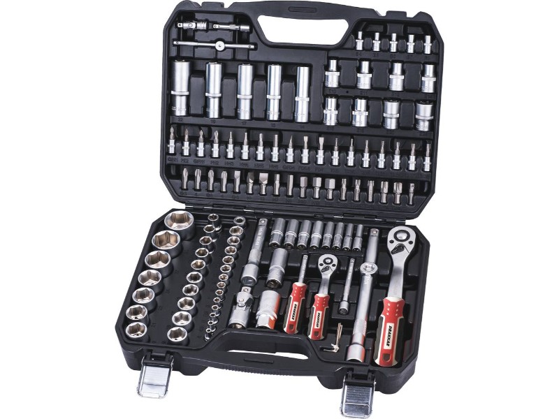 Coffret de 110 pcs douilles 1/4' et 1/2' DRAKKAR TOOLS - 67685