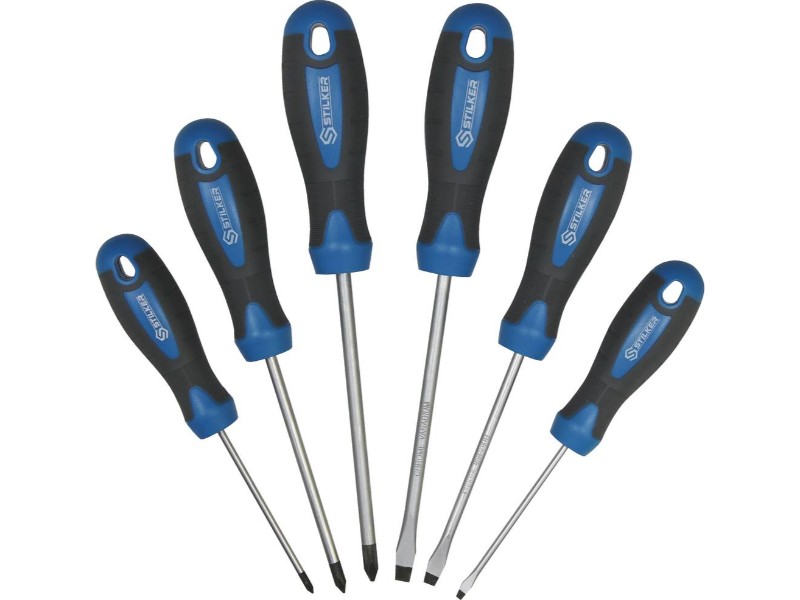 Jeu de 6 tournevis plat et phillips STILKER - 69000