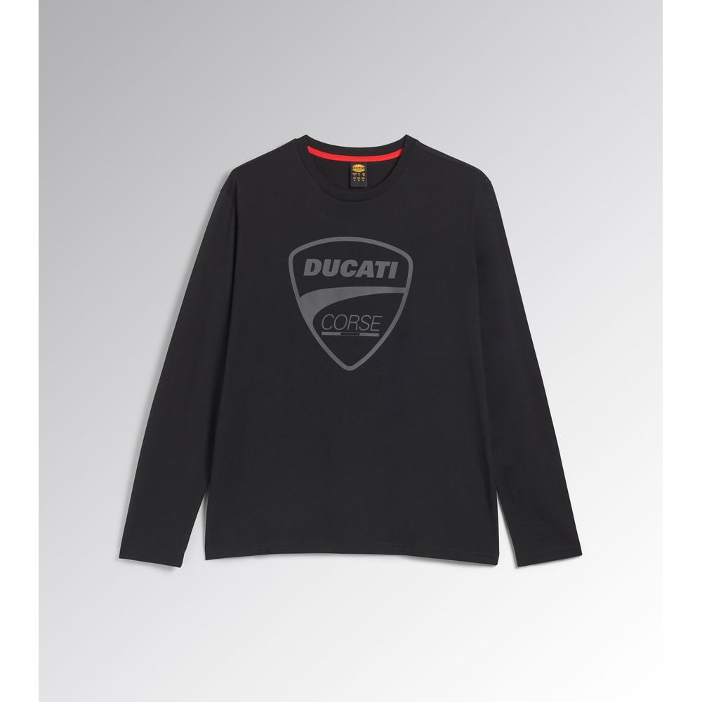 T-shirt de travail noir manche longue MOTOR ML DUCATI - Diadora - 18180580017