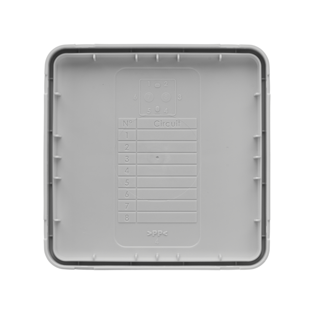 BOITE DE DERIVATION ETANCHE IP66 85X85/P50 GRIS - DEBFLEX - 718215