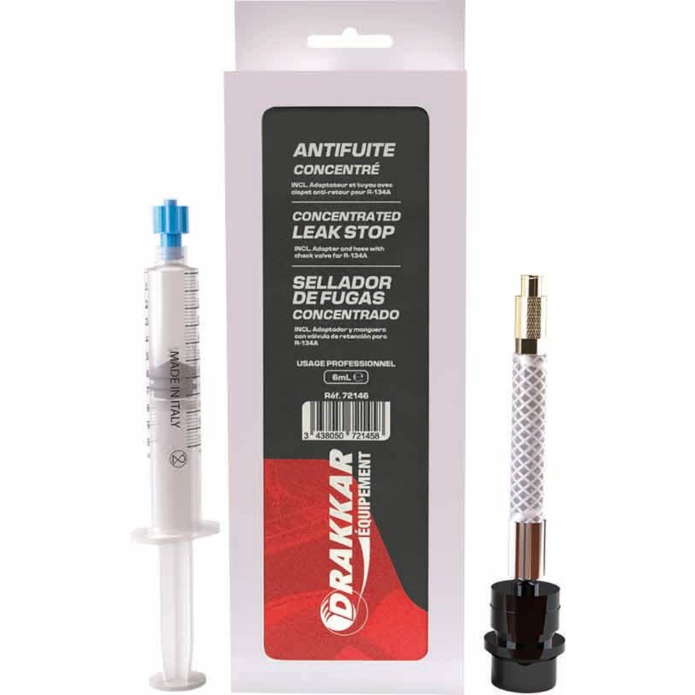 Stop fuite climatisation concentré pour R134 seringue - DRAKKAR EQUIPEMENT - 72145