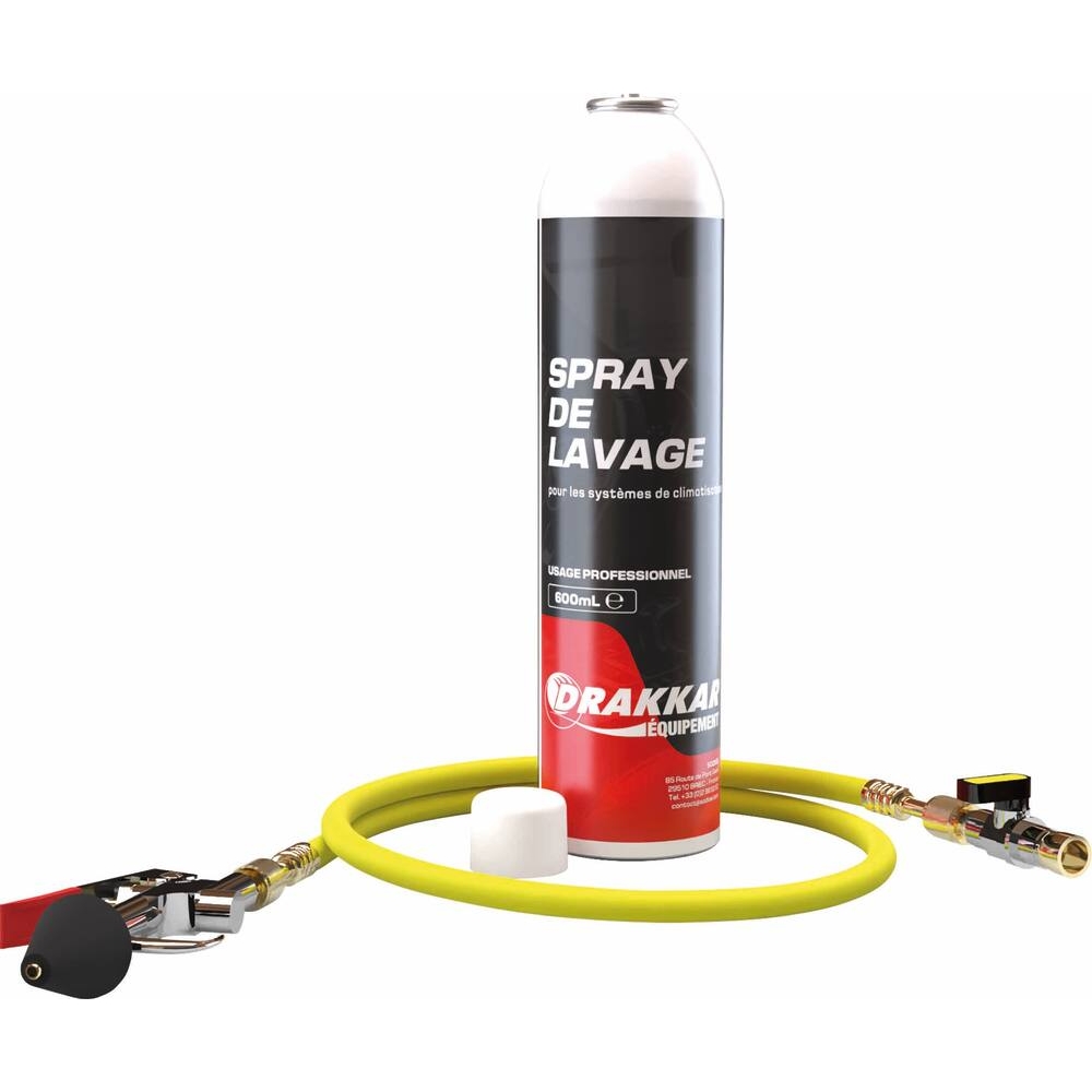 Kit pistolet et aérosol nettoyant circuit clim 600ml - DRAKKAR EQUIPEMENT - 72163