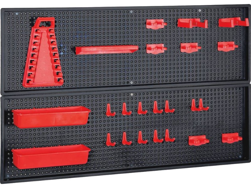 Panneau mural pvc 800x500mm avec supports porte outils DRAKKAR EQUIPEMENT - 72784