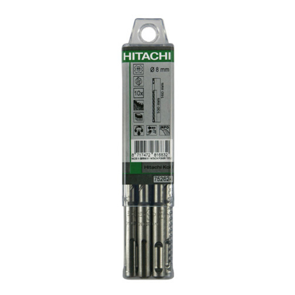 Foret SDS-plus 8x310 mm - Lot de 10 - HIKOKI - 782630