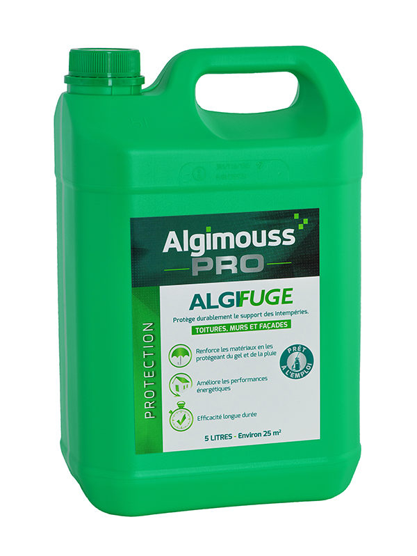 ALGIFUGE - 5 LITRES - Imperméabilisant toitures, murs, façades ALGIMOUSS - 047002