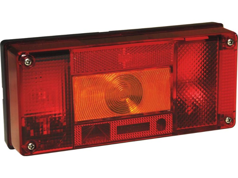 Feu arrière rectangle 12v 4 fonctions 220x100mm ASPOCK - 79548