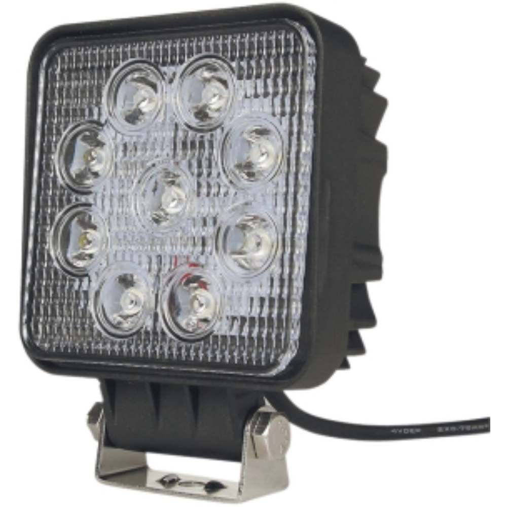 PHARE DE TRAVAIL CARRE 9 LED 27W 1800 LUMENS LONGUE PORTEE / - SODIFLASH - 79689