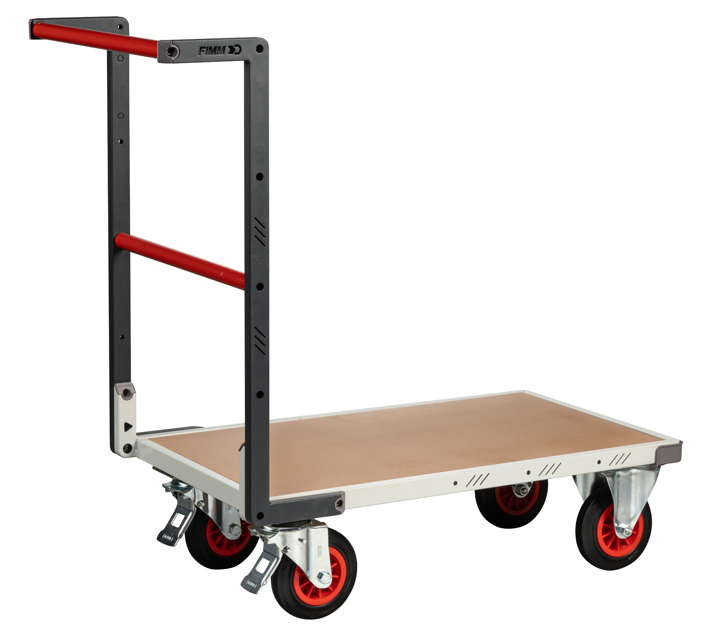 Chariot dossier fixe 850x500 mm plateau médium roues CC 400 kg - FIMM - 804721230