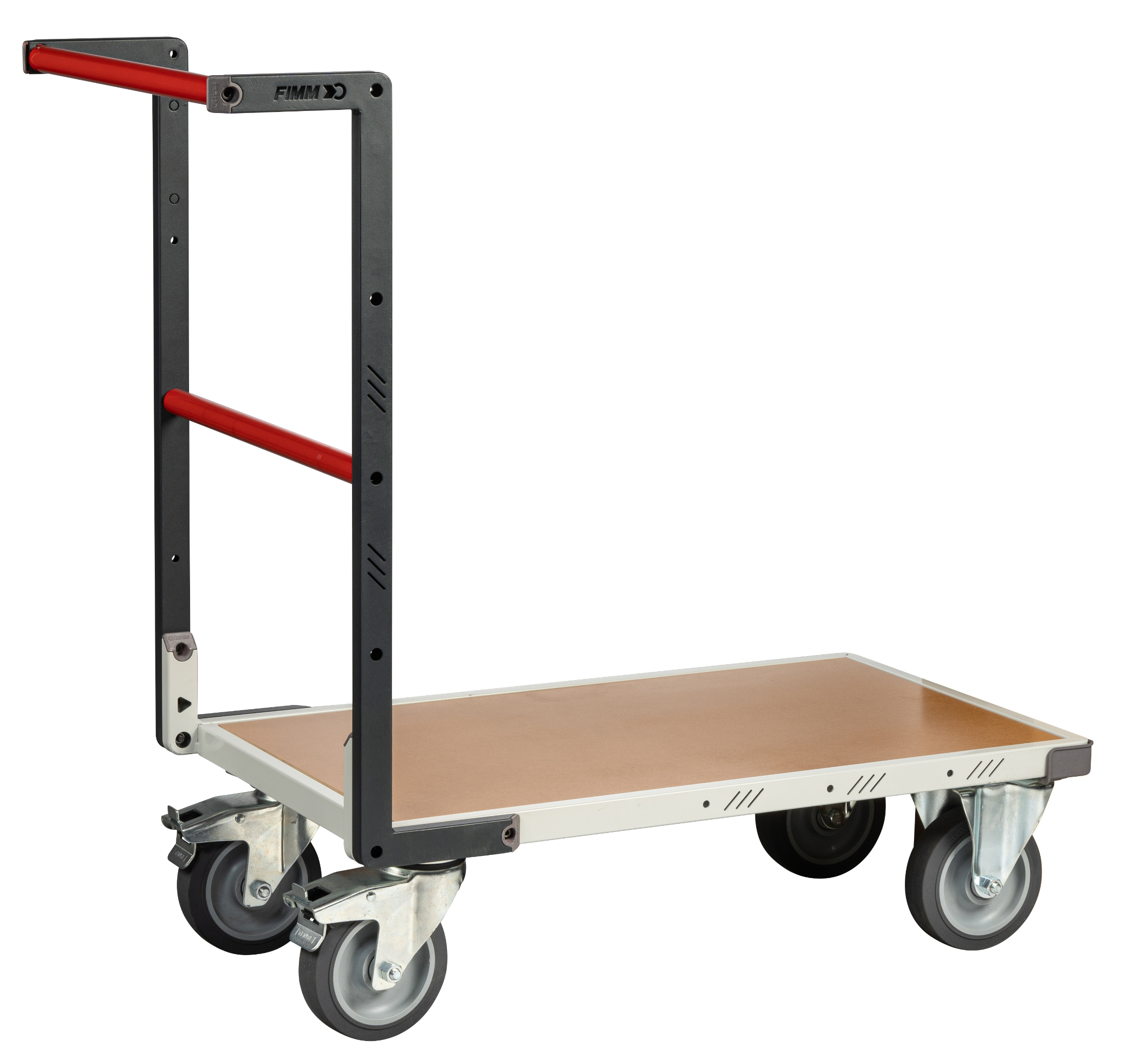 Chariot dossier fixe 850x500 mm plateau médium roues TPE 400 kg - FIMM - 804721240