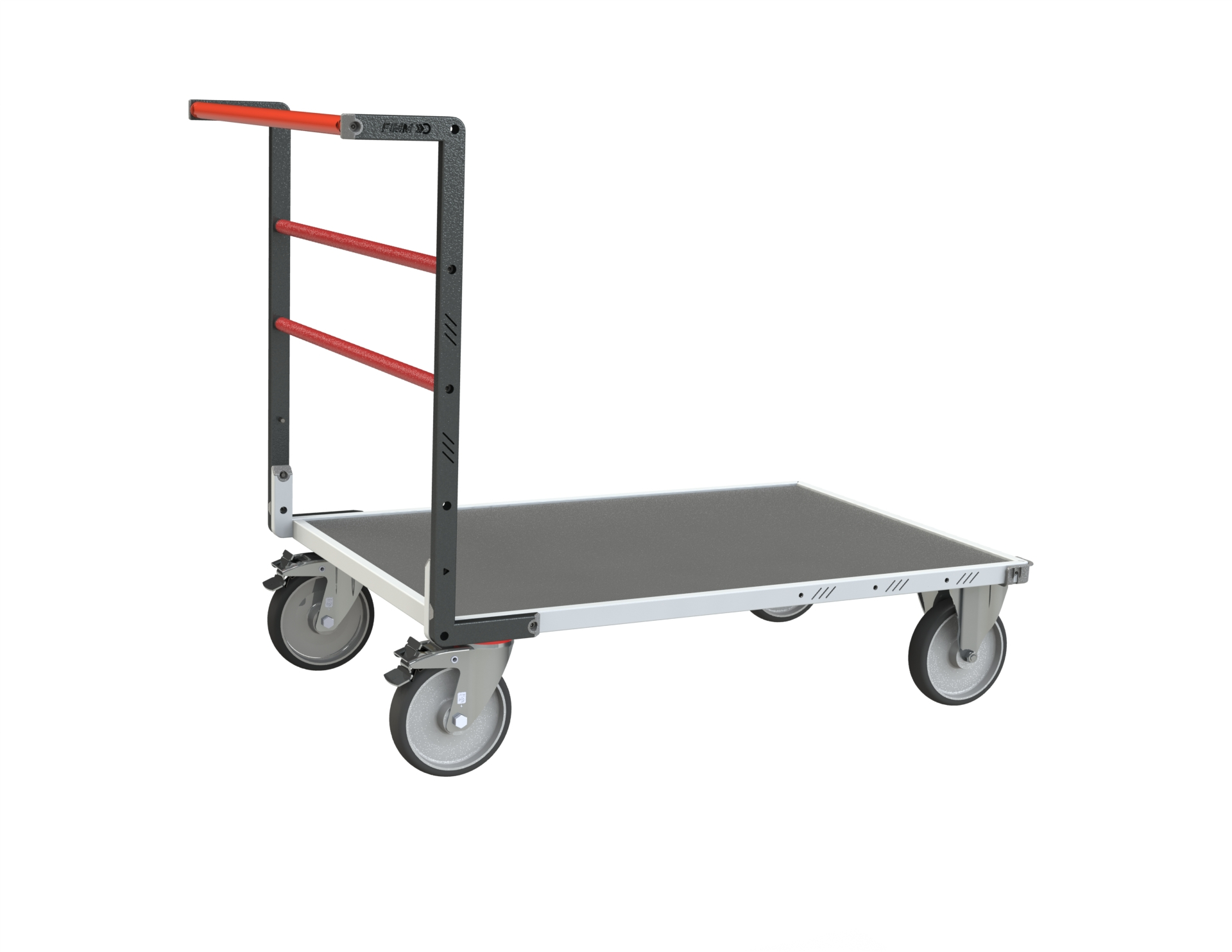 Chariot dossier fixe plateau bois médium + caoutchouc 1200x800 mm 600 kg - FIMM - 806723450