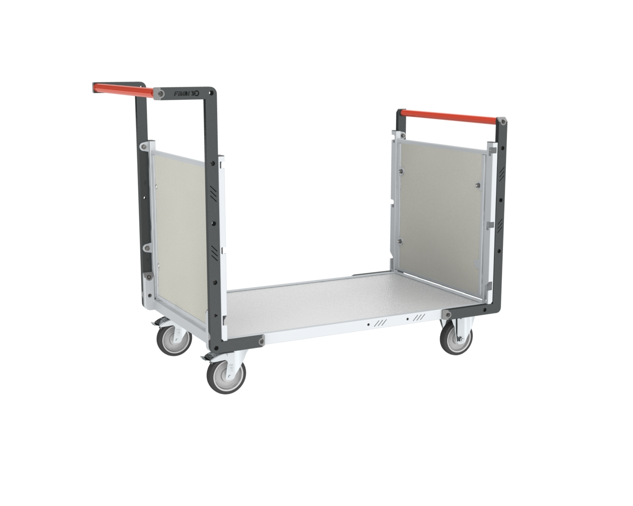 Chariot modulaire - 2 dossiers plateau bois 850x500 mm 250 kg - FIMM - 806724172