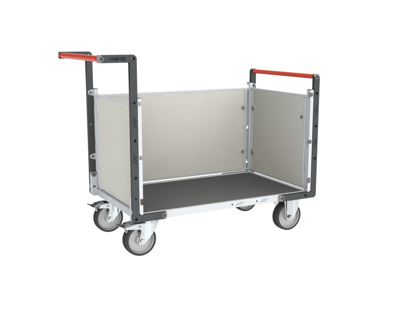 Chariot 2 dossiers + 1 ridelle et plateau 1200x800 mm, 500 kg - FIMM - 806724694
