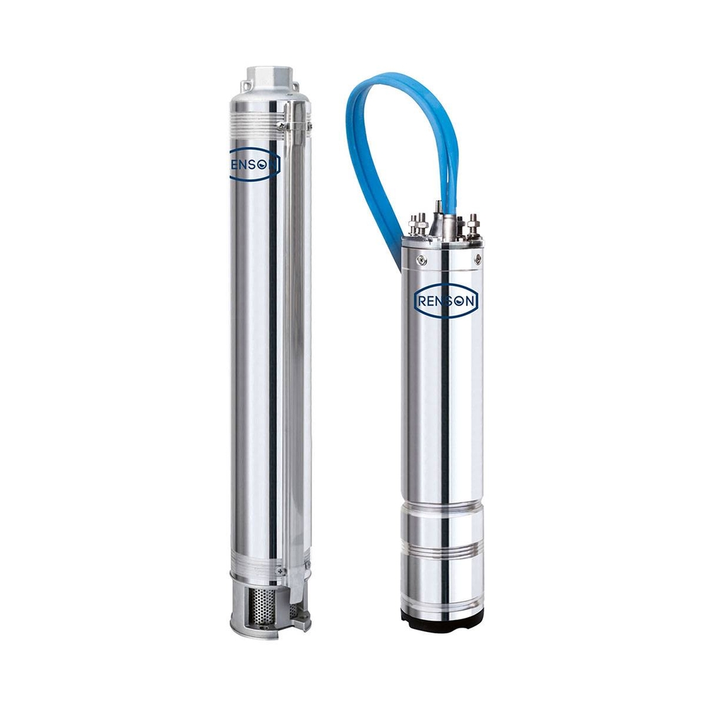 POMPE FORAGE 4'' 200L/MIN 6E INOX MOTEUR HUILE TRI 0,75KW - RENSON - 817967
