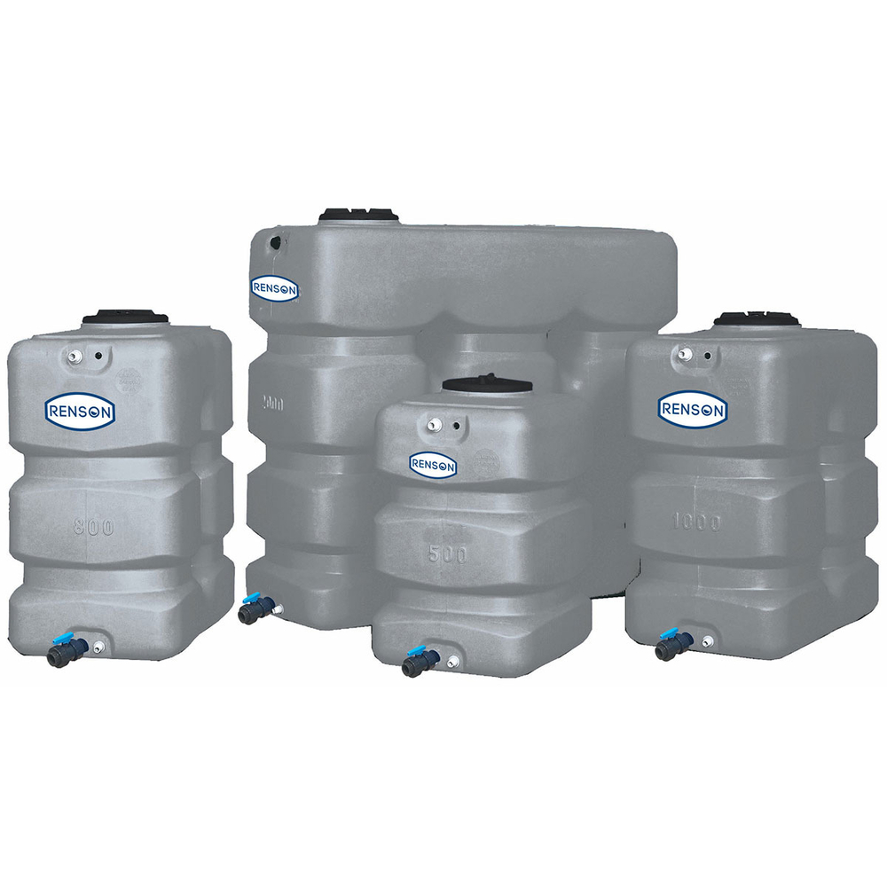 CUVE STOCKAGE VERTICALE GRISE EN PE POUR ESPACE REDUIT 800L - RENSON - 818284