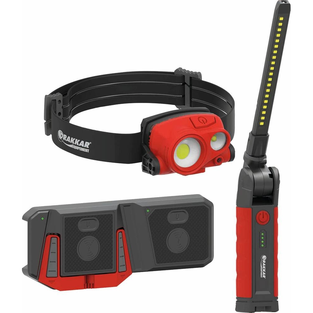 Pack éclairage à induction - Lampe frontale baladeuse et chargeur - DRAKKAR EQUIPEMENT - 82387