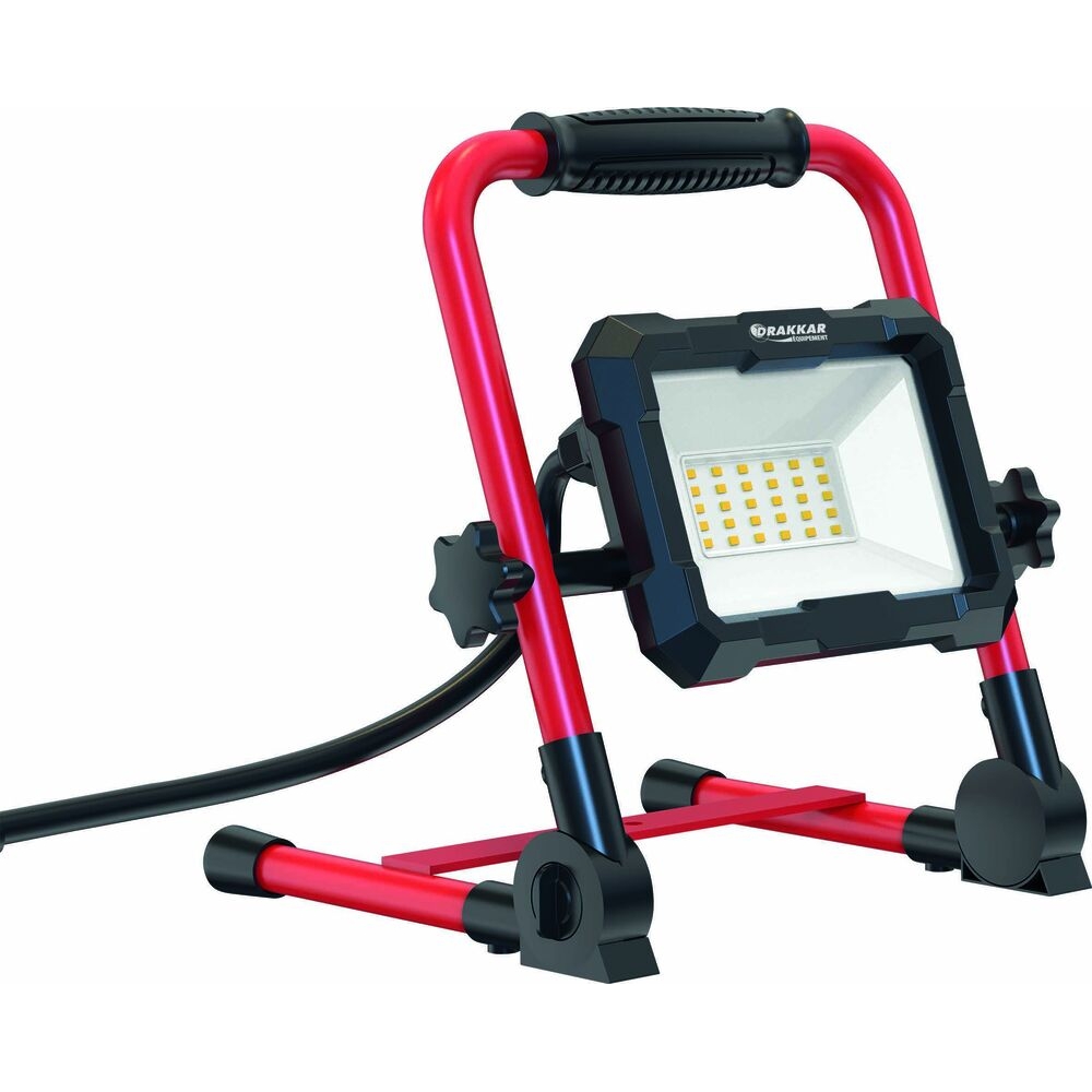 Projecteur de chantier LED 230V portable sur pied 30W 2700lm avec câble 3m - DRAKKAR EQUIPEMENT - 82445