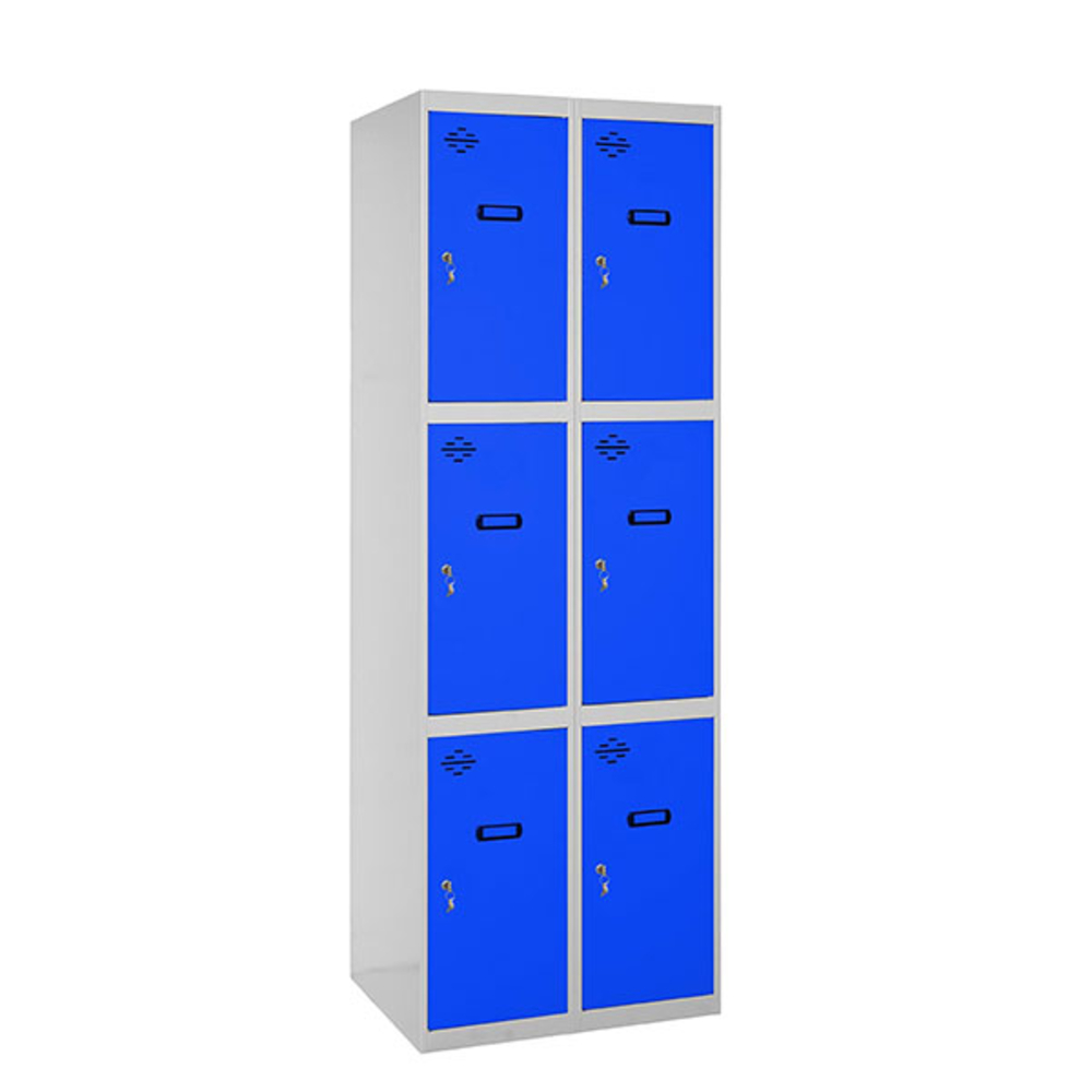 Vestiaire métallique monté 1800x800x500 - Gris/Bleu - SIMON RACK - 8425437067259