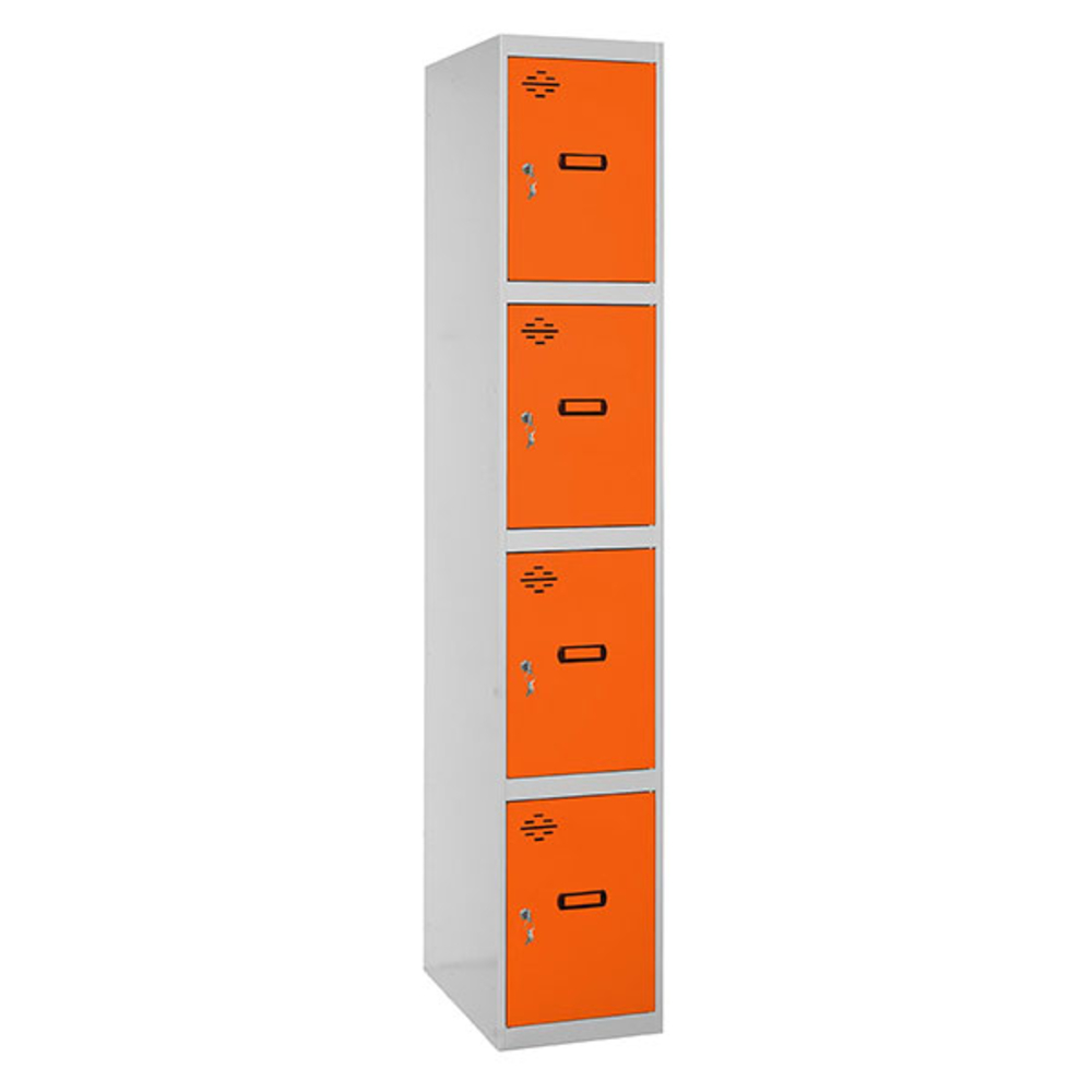 Vestiaire métallique monté 1800x400x500 - Gris/Orange - SIMON RACK - 8425437068041