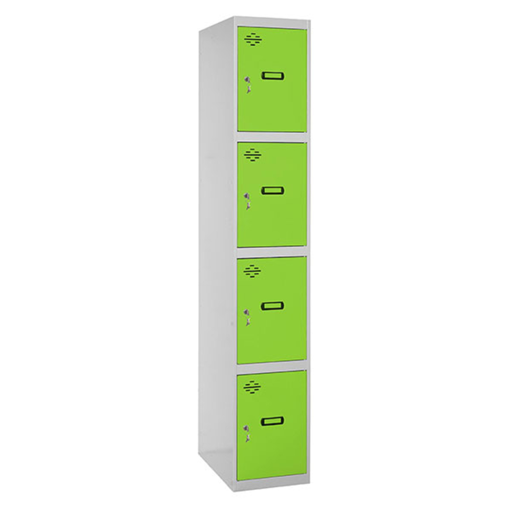 Vestiaire métallique monté 1800x300x500 - Gris/Vert - SIMON RACK - 8425437068737