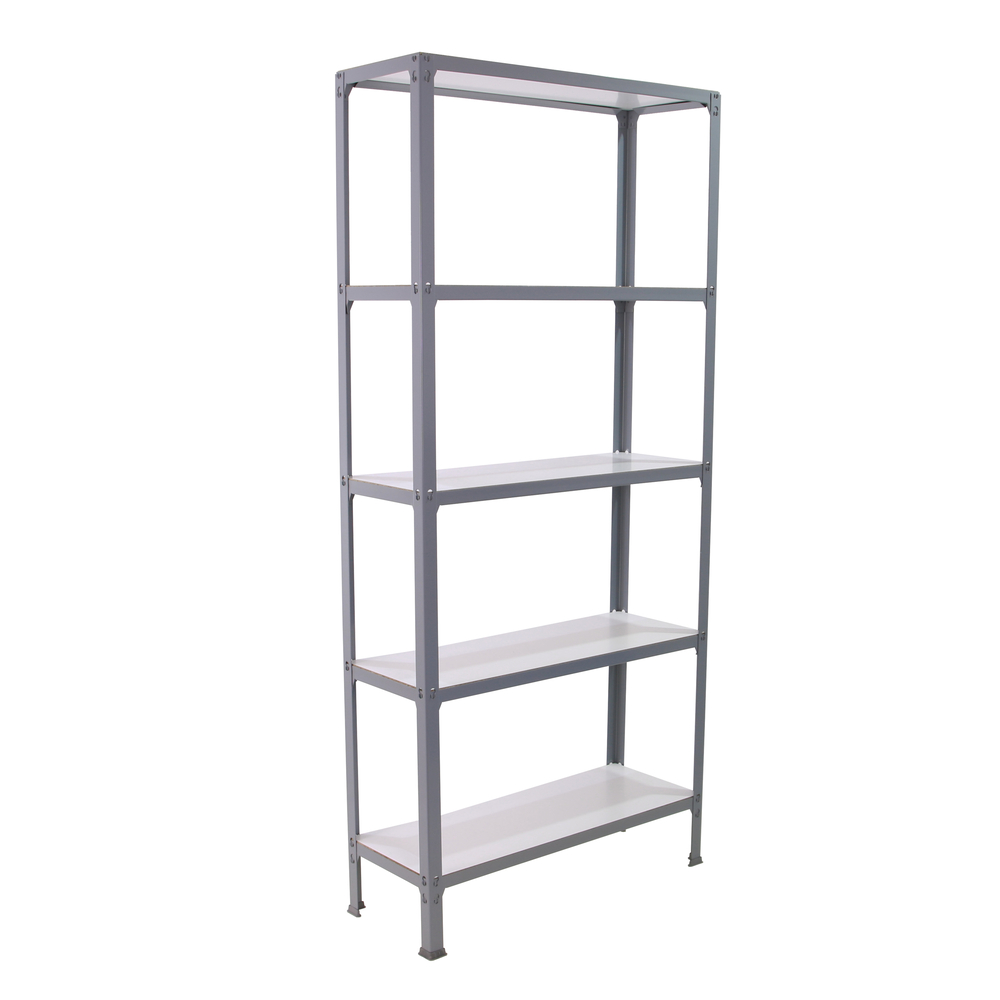 Rayonnage intérieur 1800x1000x300 - 5 niveaux Gris/Blanc - SIMON RACK - 8425437070044