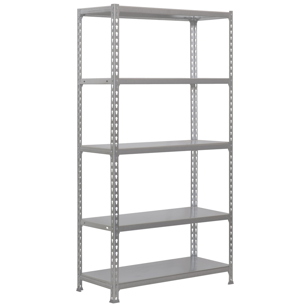 Rayonnage métallique léger sans vis 1800x900x400 - 5 niveaux Gris - SIMON RACK - 8425437070112