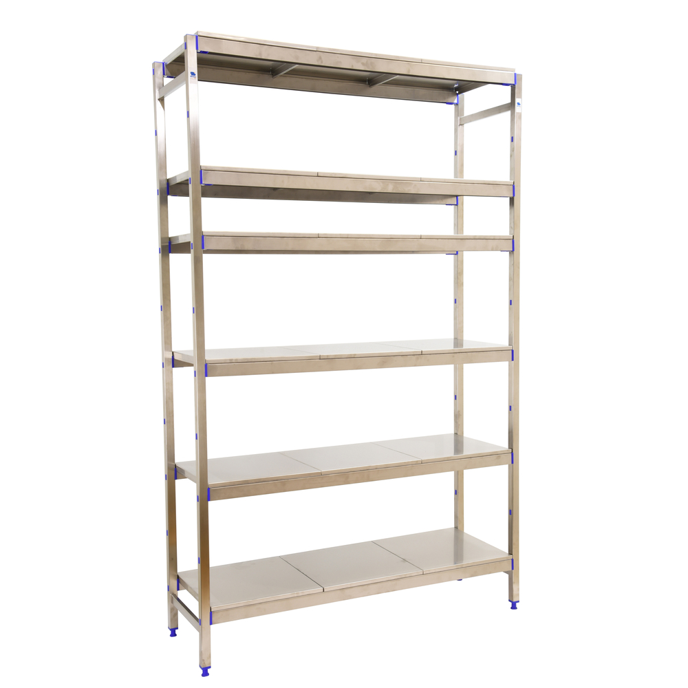 Rayonnage mobile bois-métal léger sans vis 1600x860x400 - 6 niveaux - SIMON RACK - 8425437073410