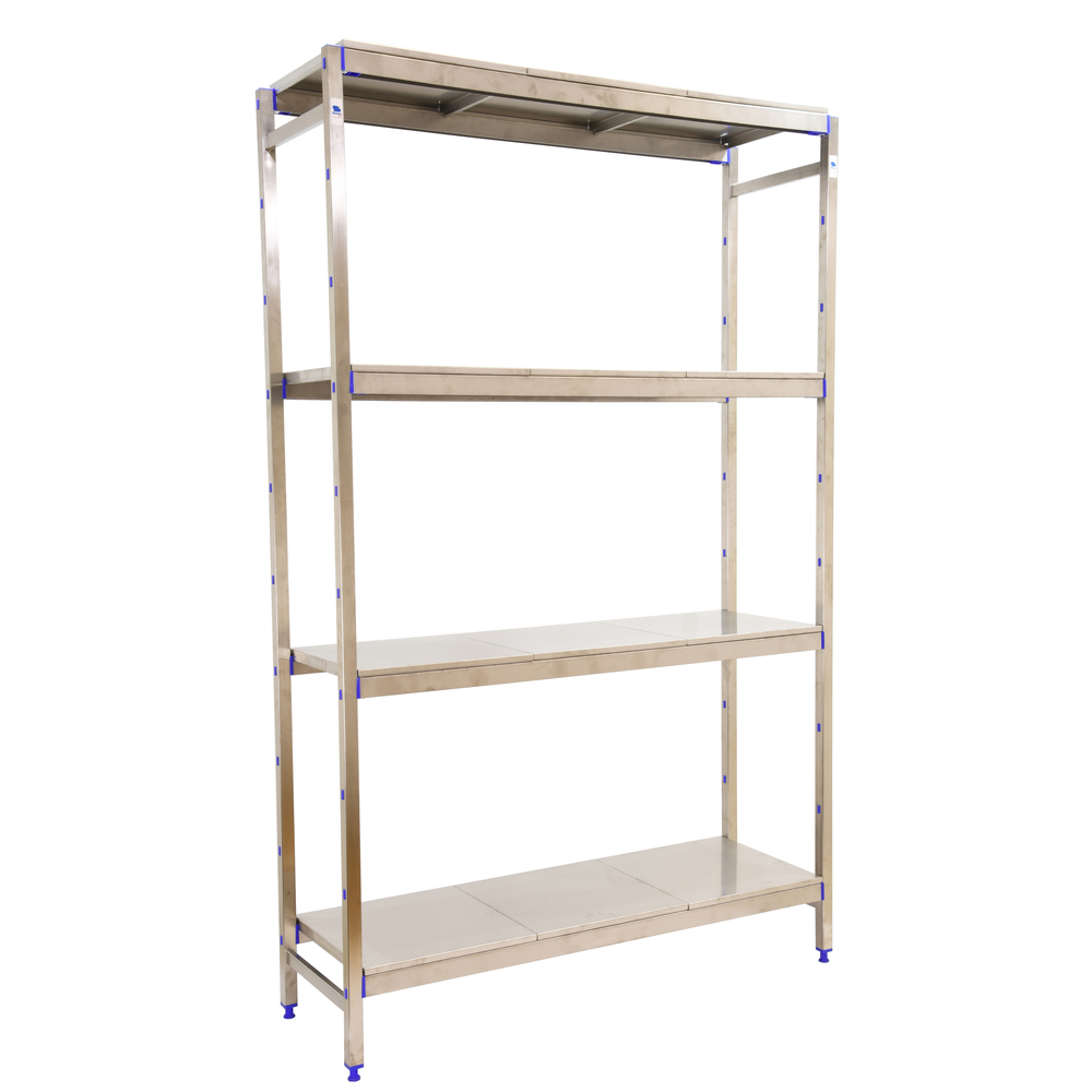 Rayonnage mobile bois-métal léger sans vis 2000x1260x500 - 4 niveaux - SIMON RACK - 8425437073564