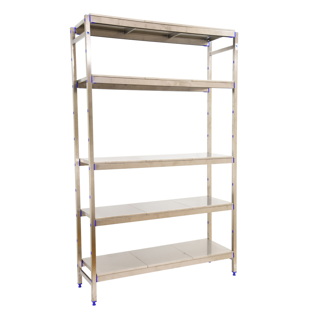Rayonnage mobile bois-métal léger sans vis 2000x1260x400 - 5 niveaux - SIMON RACK - 8425437073618