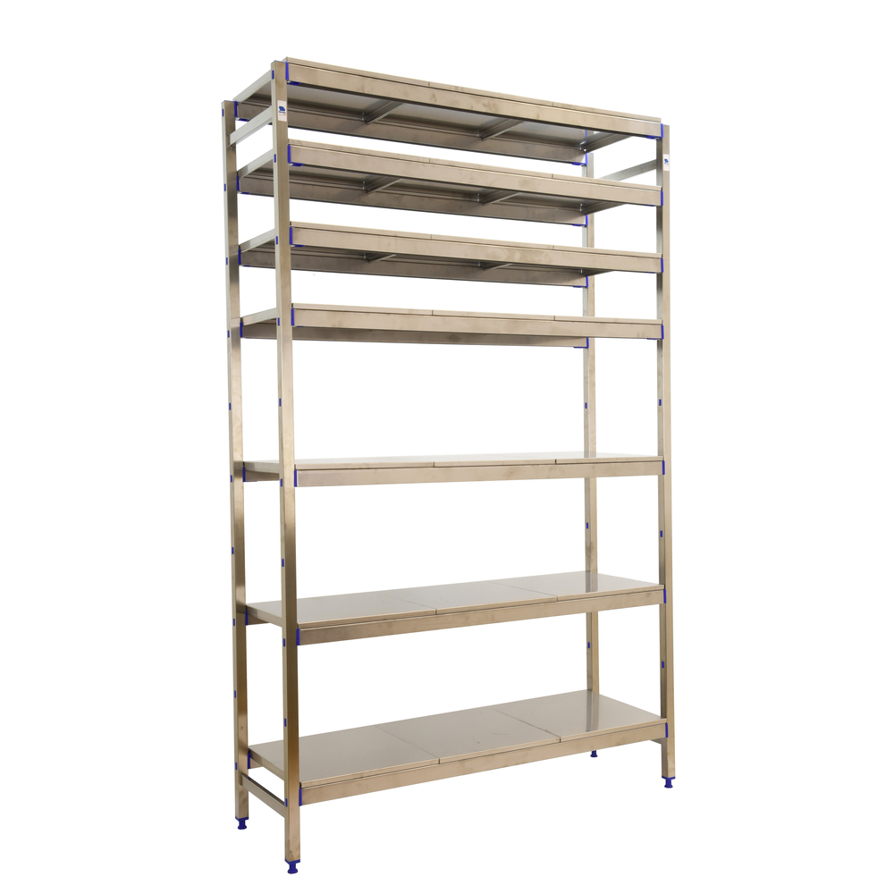 Rayonnage mobile bois-métal léger sans vis 2000x1660x500 - 7 niveaux - SIMON RACK - 8425437073762