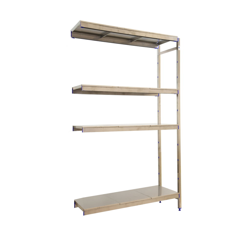 Rayonnage additionel mobile bois-métal léger sans vis 2000x1660x400 - 4 niveaux - SIMON RACK - 8425437074356