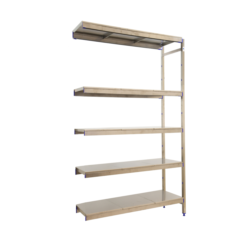 Rayonnage additionel mobile bois-métal léger sans vis 2000x1260x400 - 5 niveaux - SIMON RACK - 8425437074394