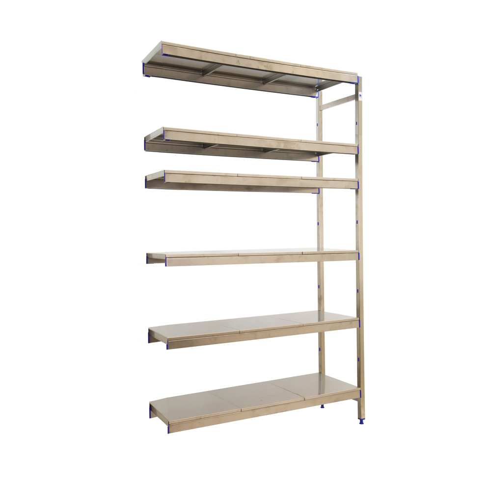 Rayonnage additionel mobile bois-métal léger sans vis 2000x1260x500 - 6 niveaux - SIMON RACK - 8425437074462