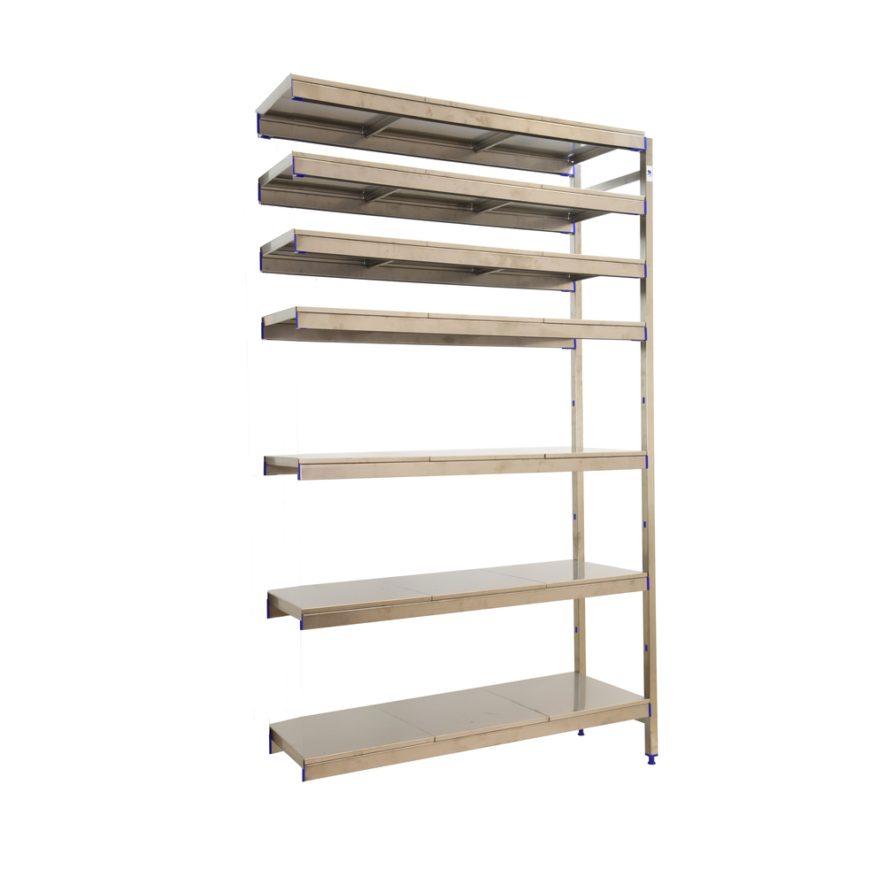 Rayonnage additionel mobile bois-métal léger sans vis 2000x860x400 - 7 niveaux - SIMON RACK - 8425437074493