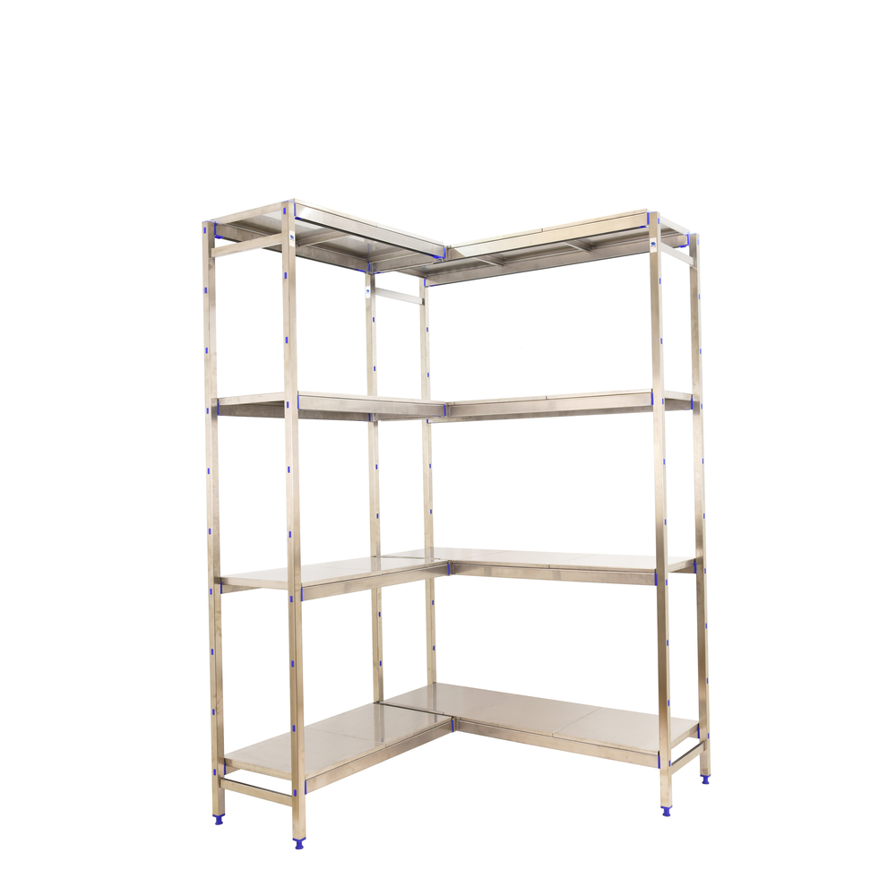 Rayonnage mobile bois-métal léger sans vis 1600x1660x400 - 4 niveaux - SIMON RACK - 8425437075896