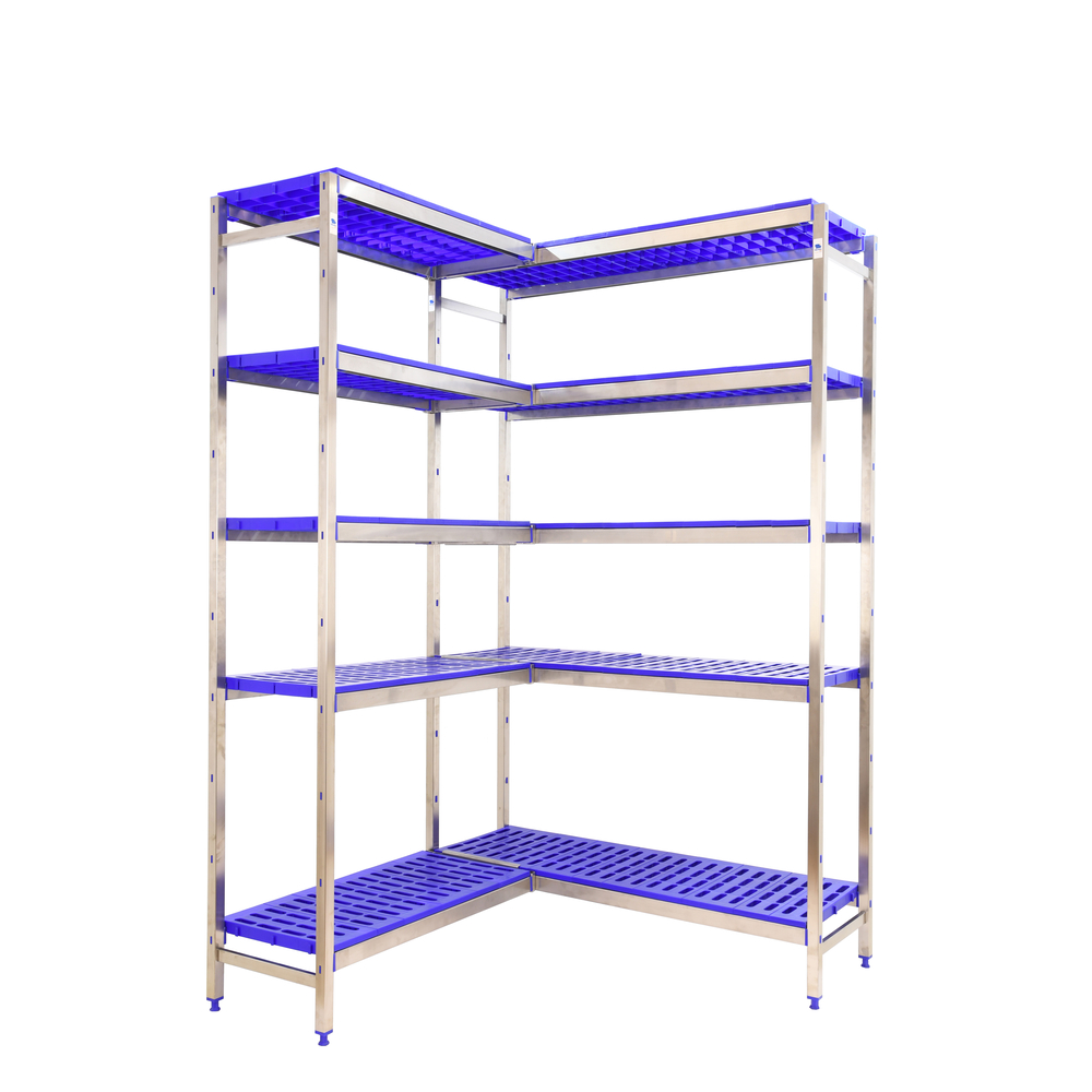 Rayonnage mobile bois-métal léger sans vis 2000x1360x500 - 5 niveaux - SIMON RACK - 8425437076169