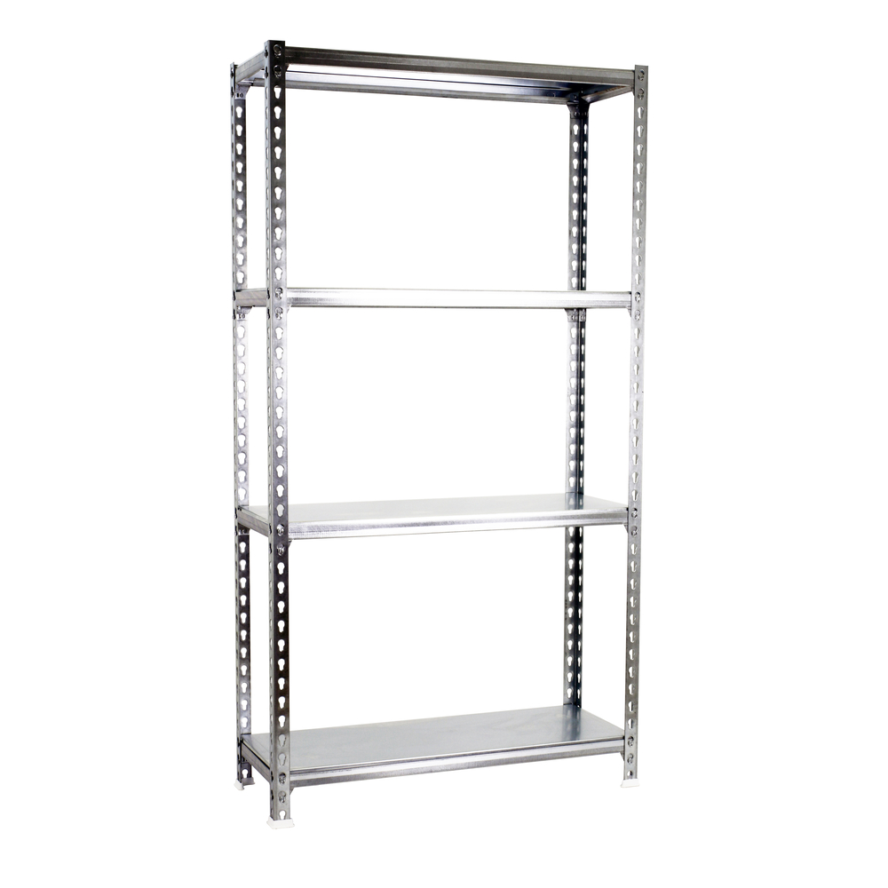 Rayonnage métallique léger sans vis 1500x1200x400 - 4 niveaux Galvanisé - SIMON RACK - 8425437076770