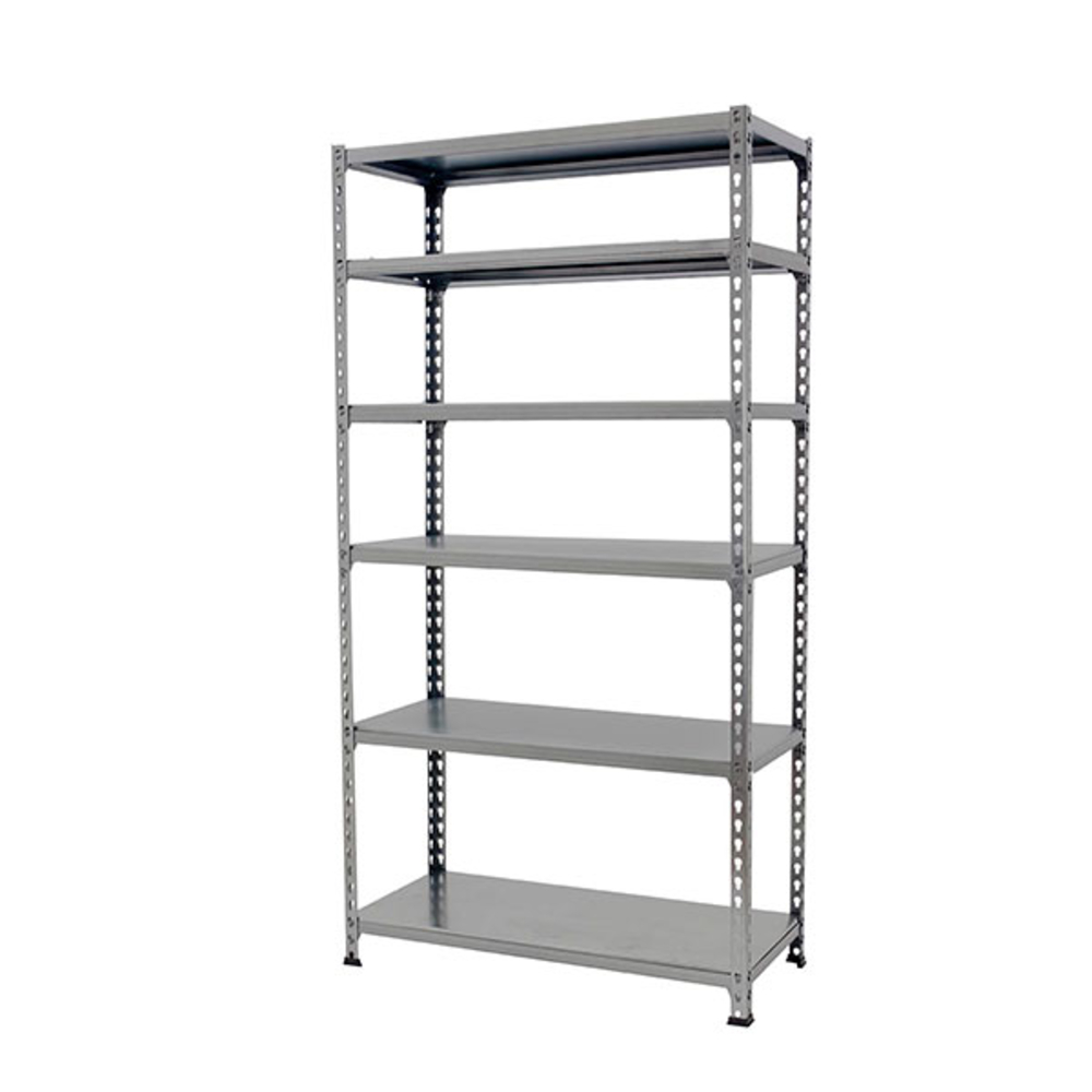 Rayonnage métallique léger sans vis 2500x1200x300 - 6 niveaux Gris - SIMON RACK - 8425437091599