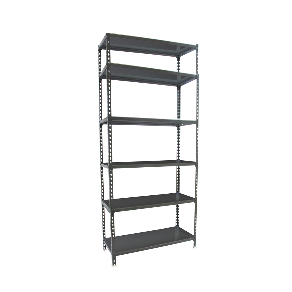 Rayonnage métallique léger sans vis 2500x1200x400 - 6 niveaux Anthracite - SIMON RACK - 8425437098864
