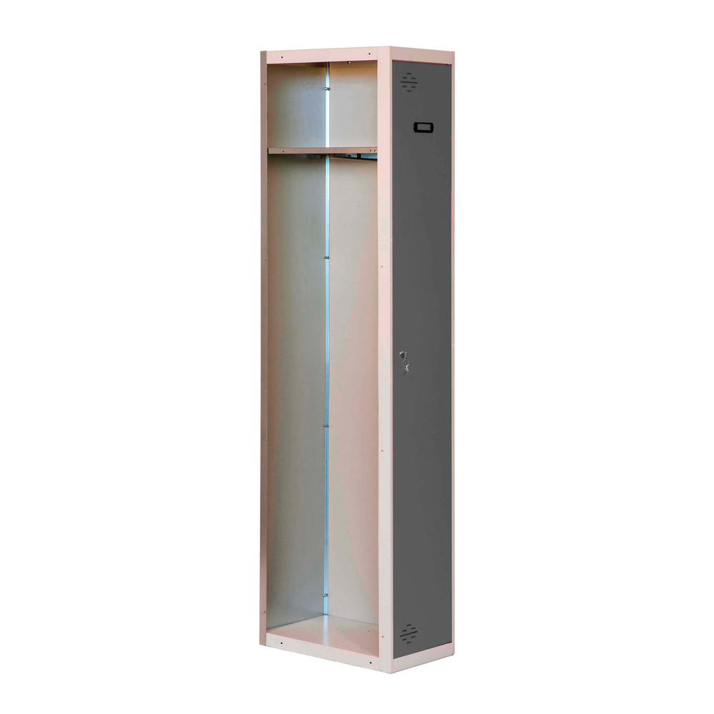 Vestiaire métallique 1800x400x500 - 1 niveau Gris/Anthracite - SIMON RACK - 8425437107375