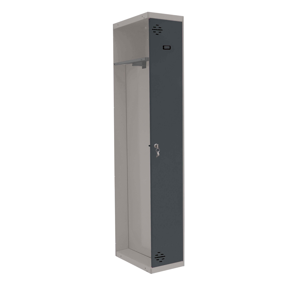 Vestiaire métallique 1800x400x500 - 1 niveau Gris/Anthracite - SIMON RACK - 8425437107559