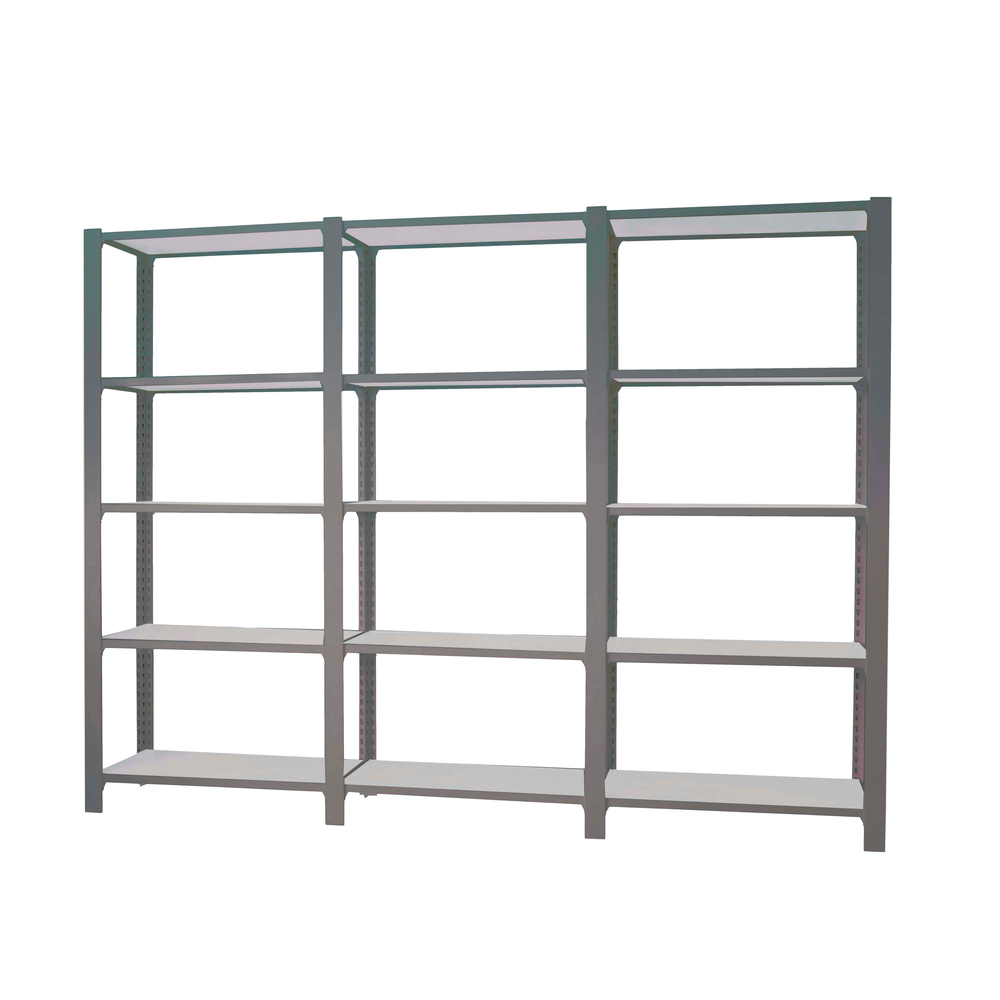 Rayonnage de bureau charge légère sans vis 2100x2700x300 - 5 niveaux Anthracite - SIMON RACK - 8425437108891