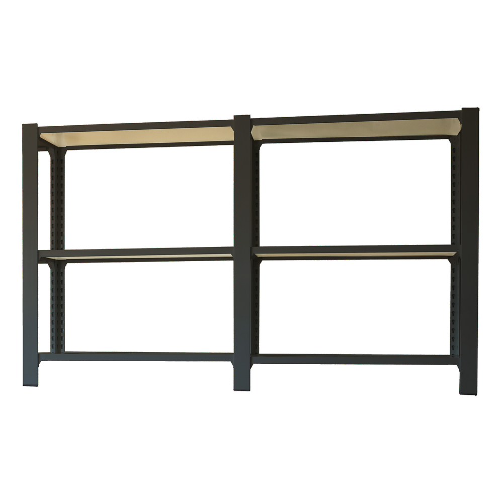 Rayonnage de bureau charge légère sans vis 1000x1800x400 - 3 niveaux Anthracite/Blanc - SIMON RACK - 8425437109034