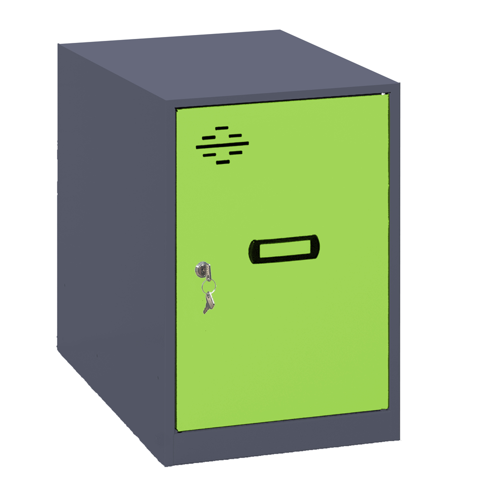 Vestiaire métallique monté 475x400x500 - Anthracite/Vert - SIMON RACK - 8425437117497