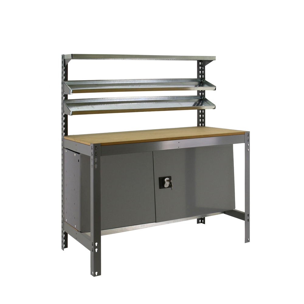 Kit établi Bricolage - 1555x1210x760 - 1 niveau Gris/Bois - SIMON RACK - 8425437123184