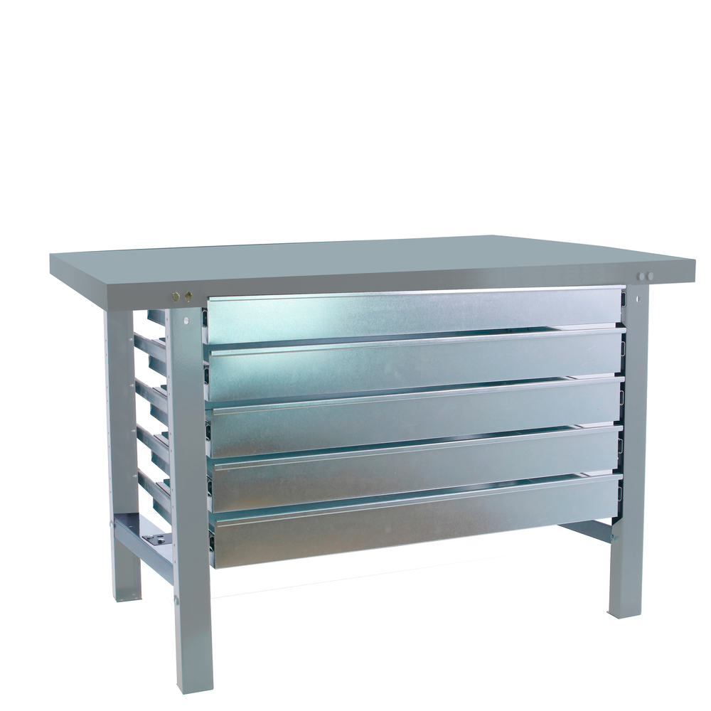 Kit établi mobile Bricolage - 830x1800x730 - 1 niveau Gris - SIMON RACK - 8425437126116